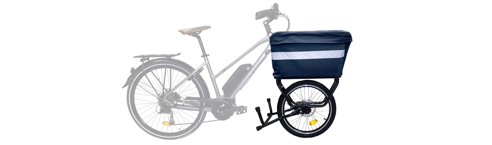 Caractéristiques techniques d'un vélo-cargo compact équipé du JoKer Mini et du Soft Bag