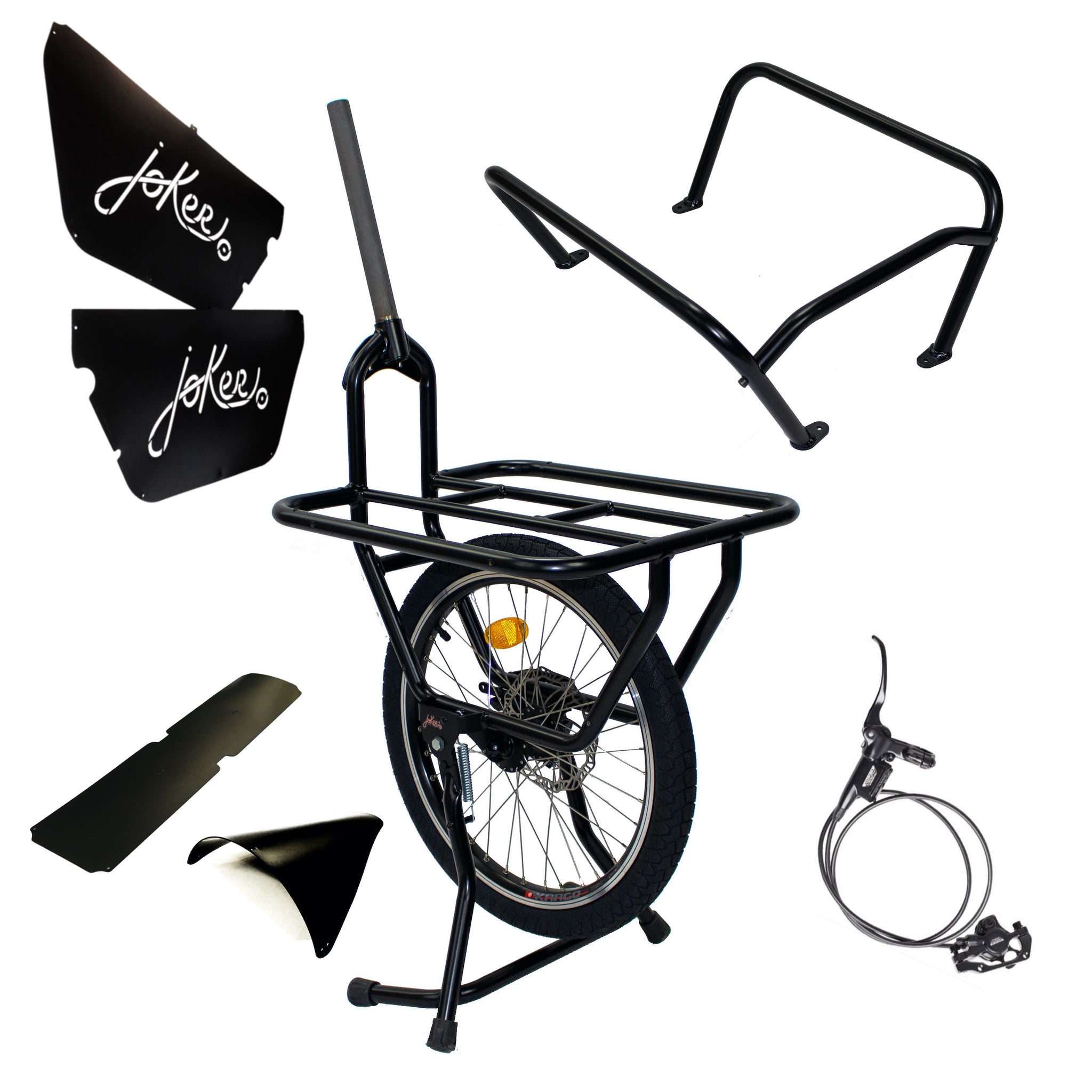 JoKer Mini - Fourche-cargo, roue, frein, garde-boue, kit family