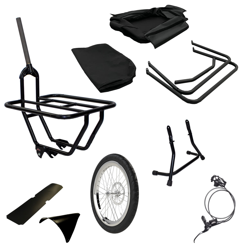 JoKer Mini - Fourche-cargo, roue, frein, garde-boue, panier en textile, armature, couverture,