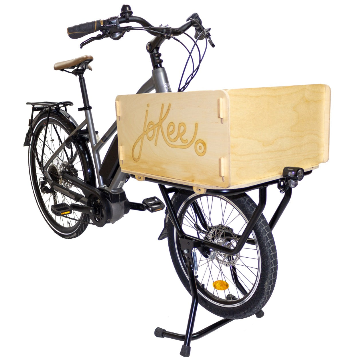 Velo electrique avec joker mini et accessoire wood box